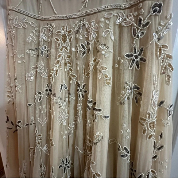 NWT Anthropologie Mac Duggal Evonna Dress 14 Wedding Mother of the Bride Ivory - Picture 15 of 16